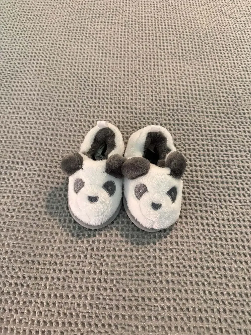 Toddler Plush Panda Slippers Fuzzy Warm Winter House Shoes Non-Skid